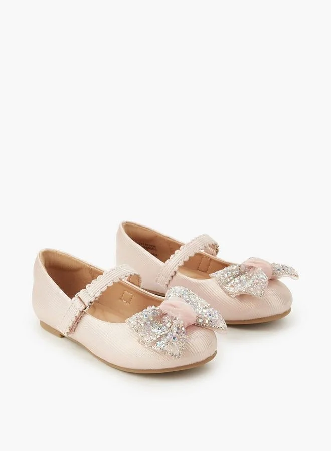 Celeste Girls Embellished Bow Ballerina Shoes Ramadan Collection